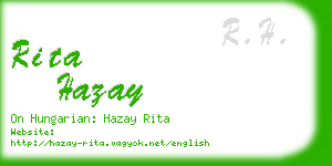 rita hazay business card